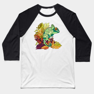Chameleon in tropical leaves Baseball T-Shirt